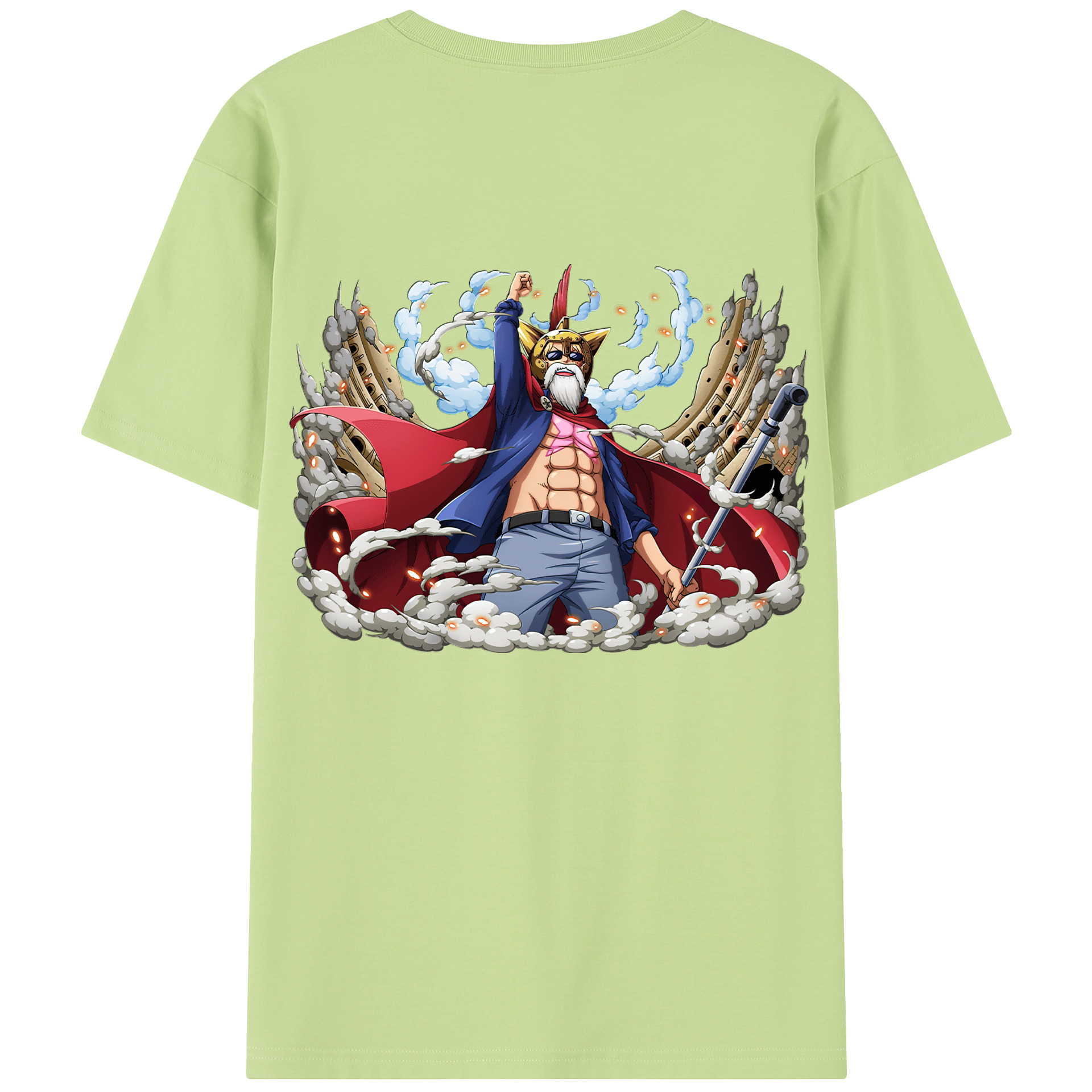 ワンピース モンキー・D・ルフィ ONE PIECE Monkey D. Luffy 綿100％半袖Tシャツ（背面プリント）